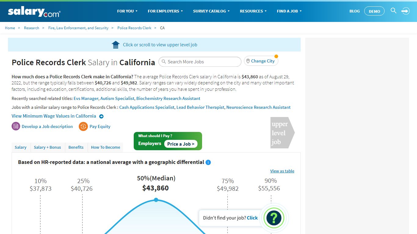 Police Records Clerk Salary in California | Salary.com